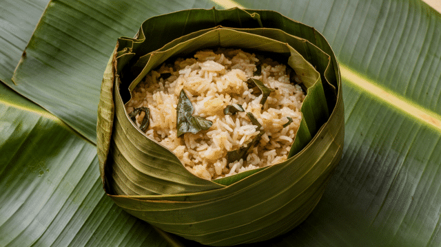 a photo of curry leaf rice wrapped in a P STa7iKQUujUcD1aWbf5Q arK3AxYUQFSm8FaFagQIVA