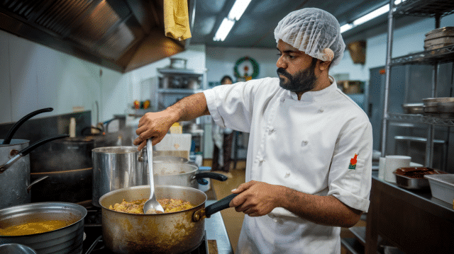 a photo of the hygienic cooking process L1quxAVjTGu7rZ7D cGotQ Ro6xKo4aRNqISo4AJ7Lspg