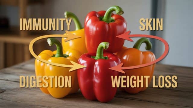 red and yellow capsicum benefits